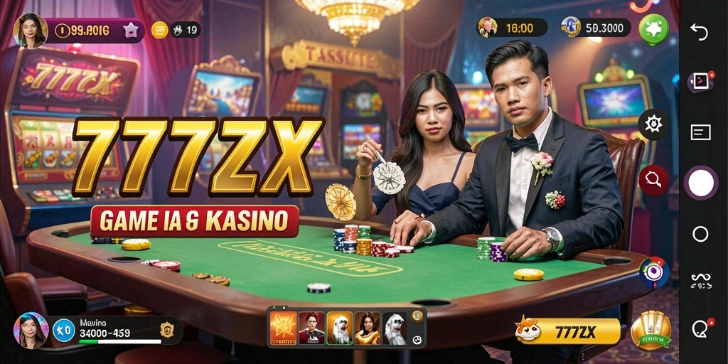 Tampilan menarik dari gameplay <strong>777ZX</strong> yang penuh aksi di kasino.
