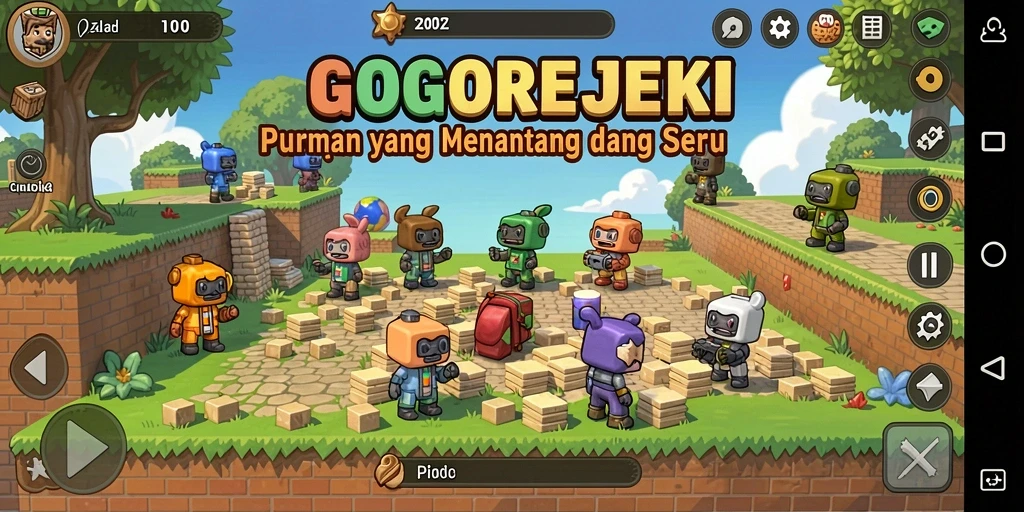 Screenshot gameplay GOGOREJEKI menunjukkan momen menantang dalam permainan Puzzle.