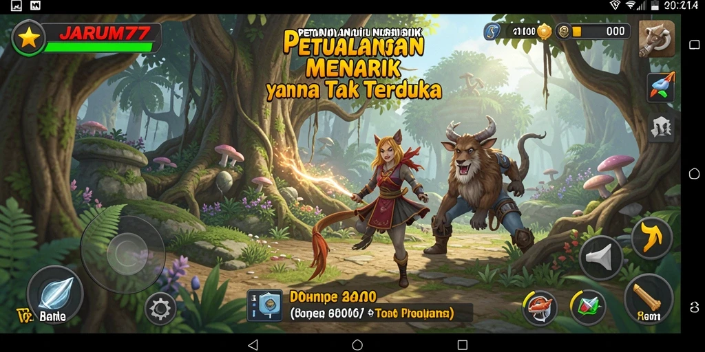 Screenshot aksi seru dalam game JARUM77 saat menjelajahi dunia penuh tantangan.