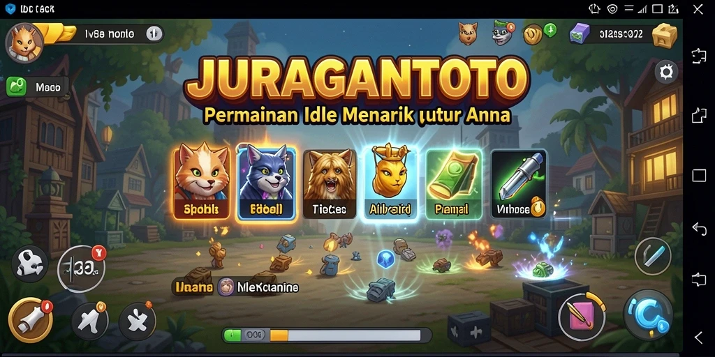 Screenshot gameplay JURAGANTOTO menampilkan kemudahan bermain Idle.