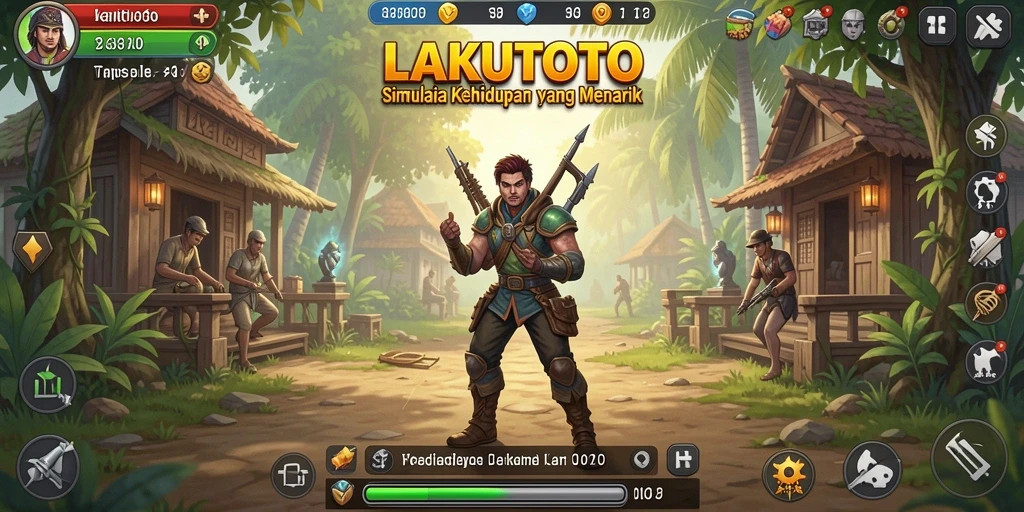Tampilan gameplay menarik dari LAKUTOTO dengan interaksi sosial.
