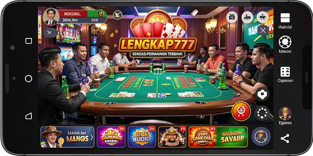 Screenshot LENGKAP777 menampilkan pengalaman bermain Kasino yang mengasyikkan.