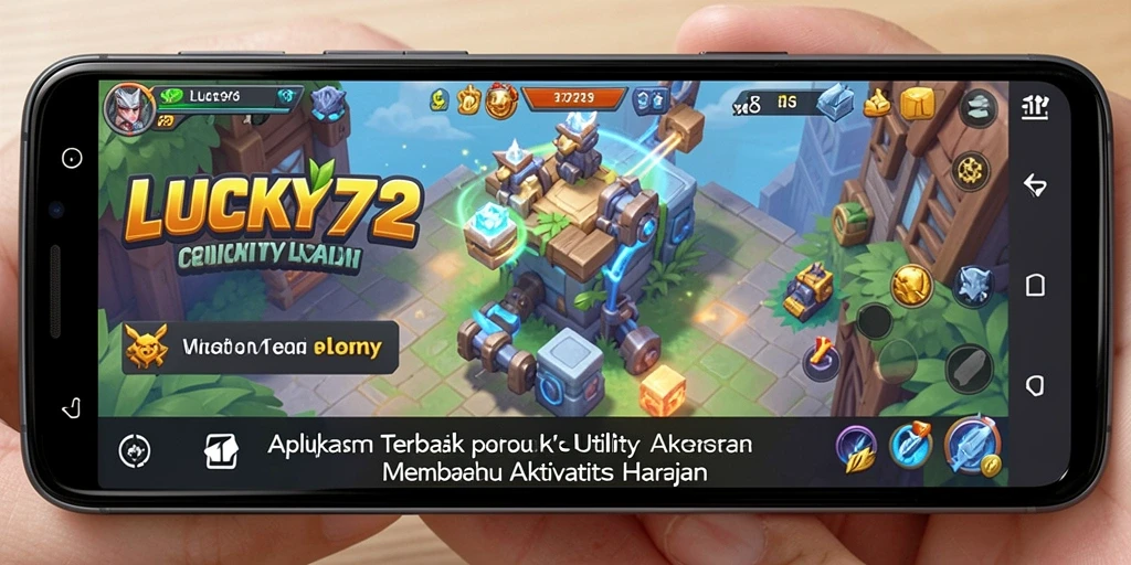 Tampilan layar utama LUCKY72 yang sederhana dan intuitif.