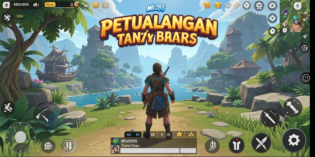 Tangkapan layar menampilkan aksi seru dalam dunia terbuka MILO88.