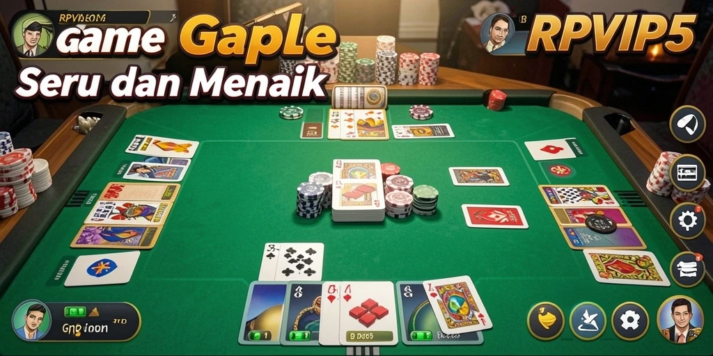 Screenshot RPVIP5 menampilkan keseruan bermain Gaple.