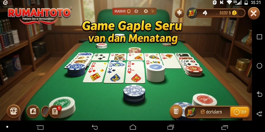 Tampilan menarik dari gameplay Gaple RUMAHTOTO.