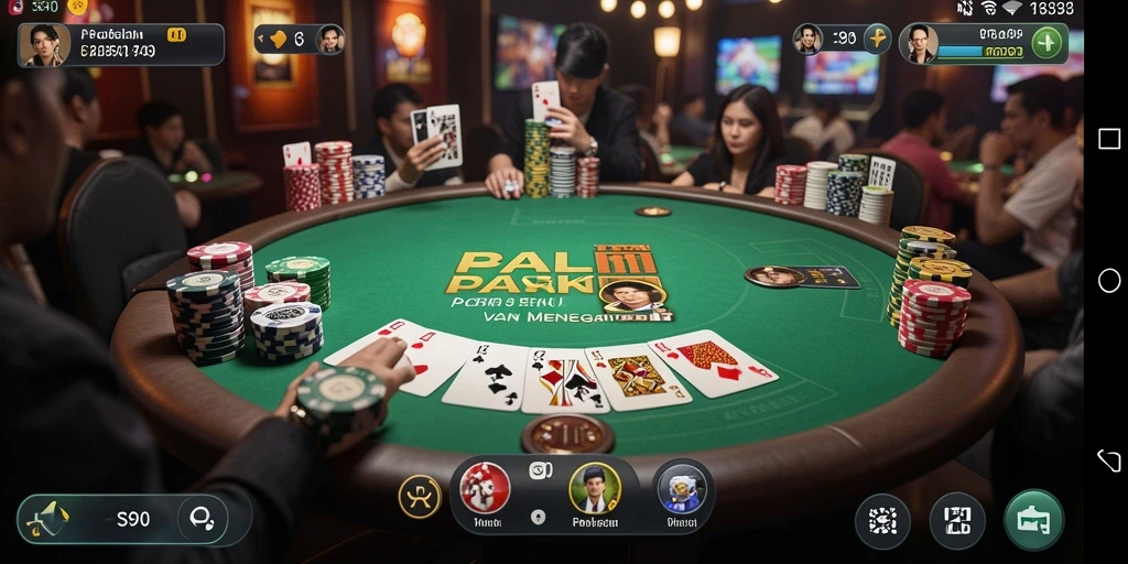 Screenshot S80 menampilkan Gameplay Poker yang Seru dan Kompetitif.