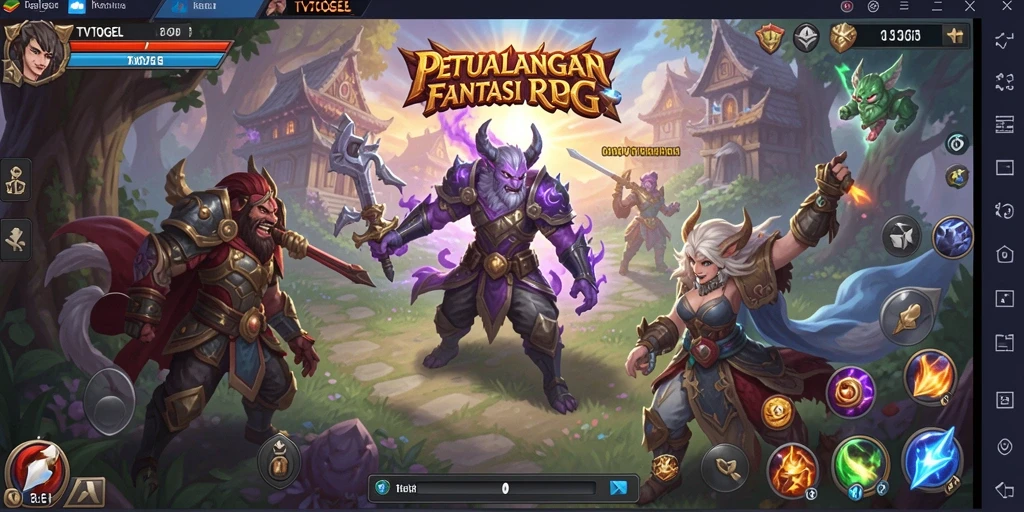 Menampilkan pertarungan epik dalam dunia RPG yang memukau.
