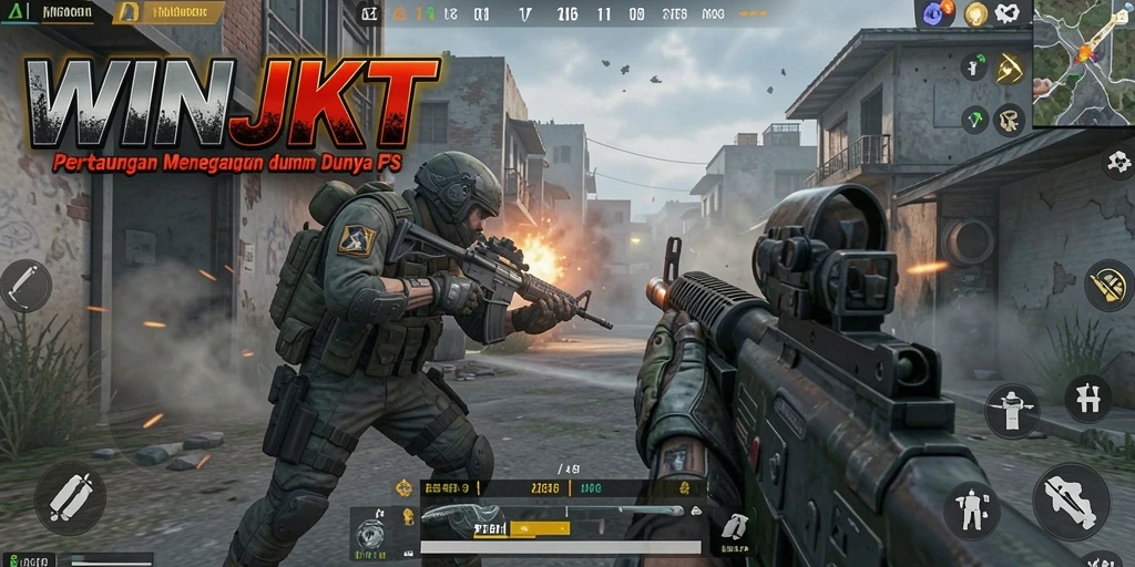 Tangkapan layar menampilkan aksi intens dari gameplay WINJKT.